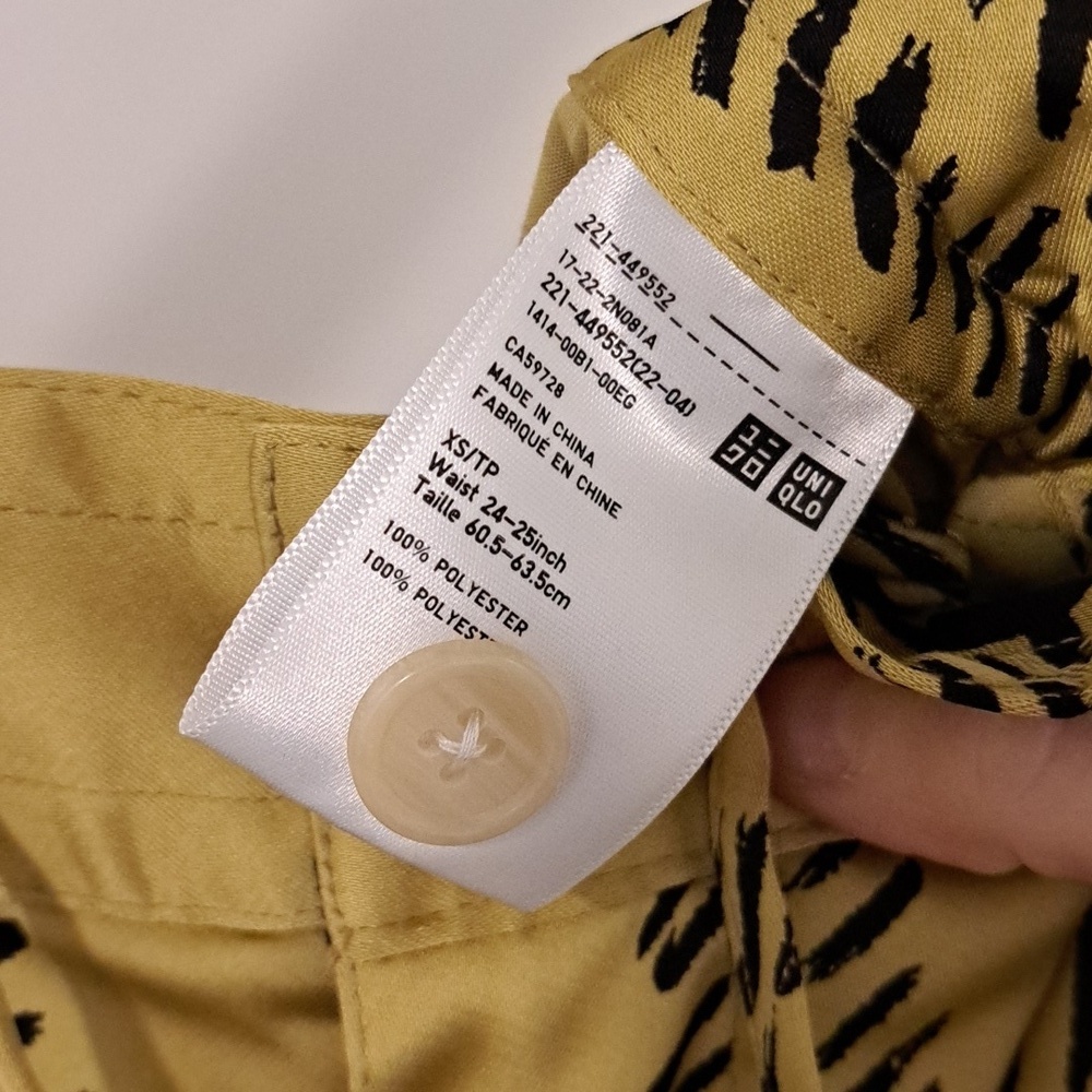 Uniqlo x Marni Green/Chartreuse & Black Graphic Plaid Wide-leg Pants (Size XS) - Picture 6 of 6